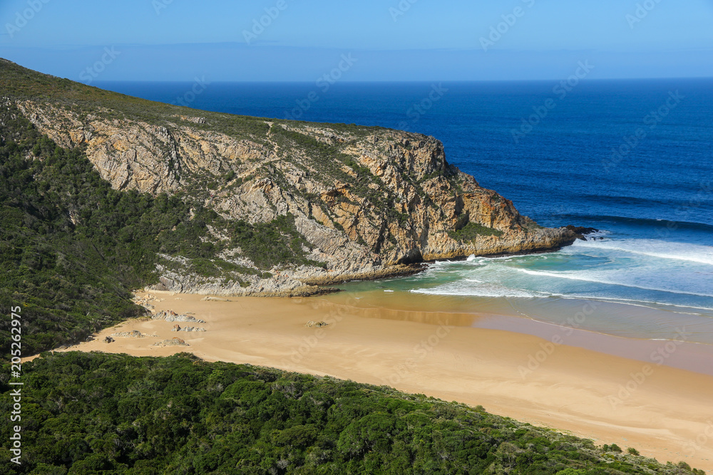 Nature's Valley beach seen from Pig's Head on the Garden Route in the Tsitsikamma National Park, Western Cape, South Africa