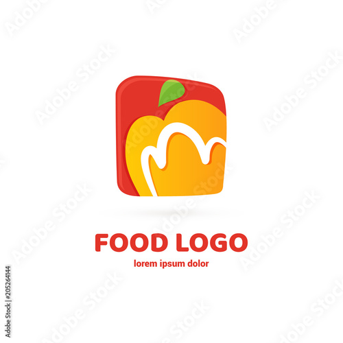 Illustration of business logotype restaurant and cafe.