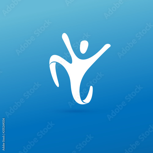 Illustration of business logotype fitness and sport.