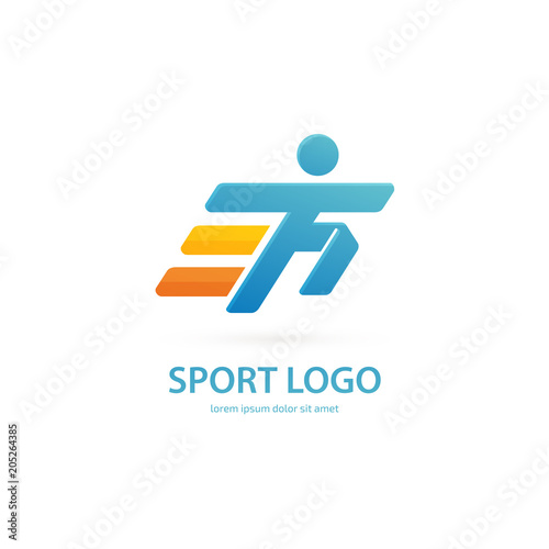 Illustration of business logotype fitness and sport.
