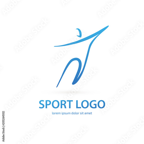 Illustration of business logotype fitness and sport.