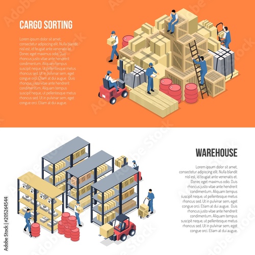 Warehouse Isometric Banners