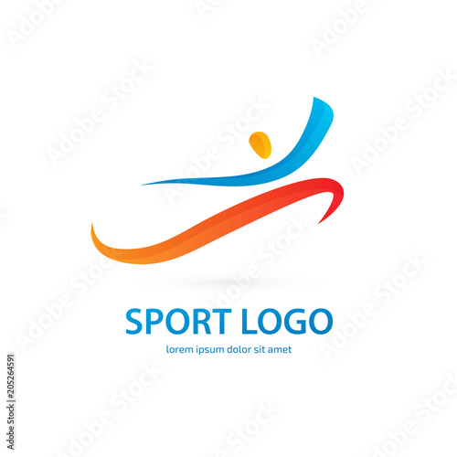 Illustration of business logotype fitness and sport.