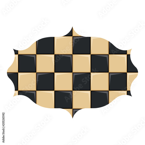 with chessboard pattern over white background, vector illustration