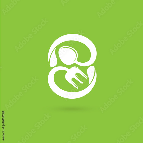 Illustration of business logotype restaurant and cafe.