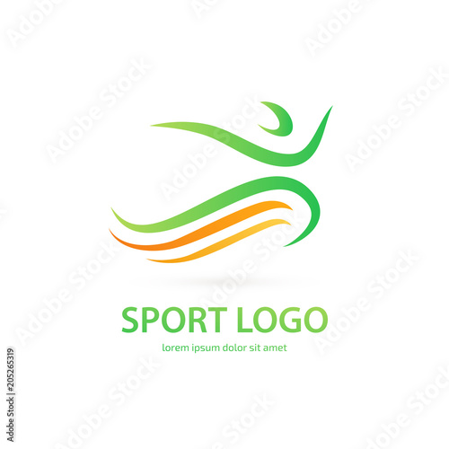Illustration of business logotype fitness and sport.
