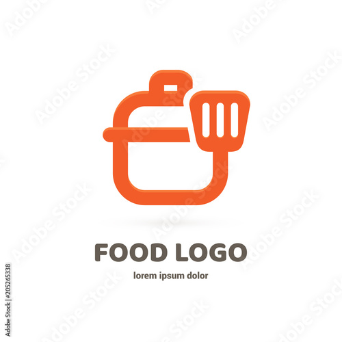 Illustration of business logotype restaurant and cafe.