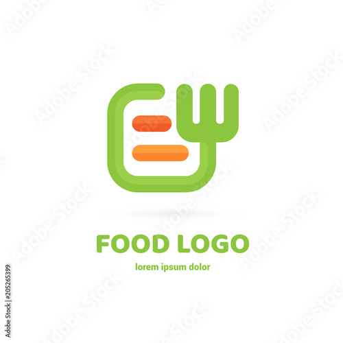 Illustration of business logotype restaurant and cafe.