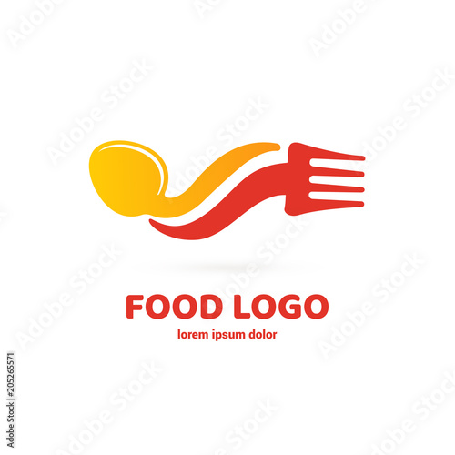 Illustration of business logotype restaurant and cafe.