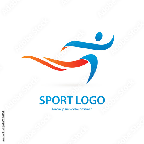 Illustration of business logotype fitness and sport.