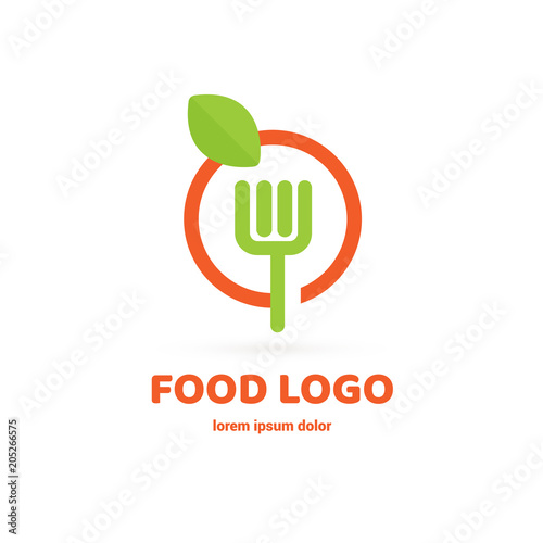 Illustration of business logotype restaurant and cafe.