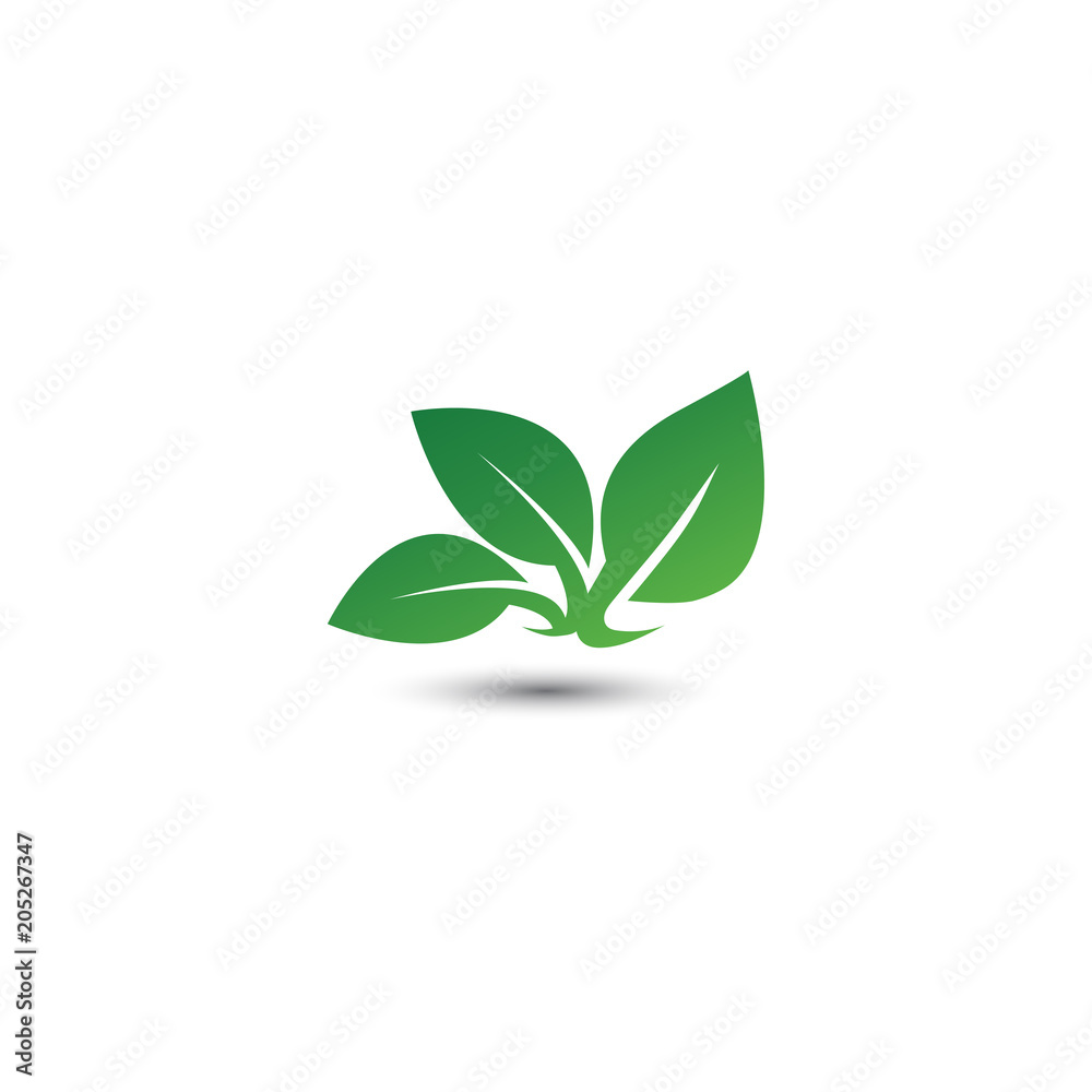 Abstract leaf logo icon template