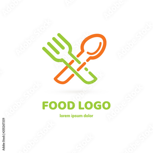 Illustration of business logotype restaurant and cafe.