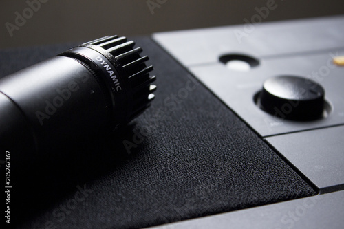 Microphone SM57 over keyboard
