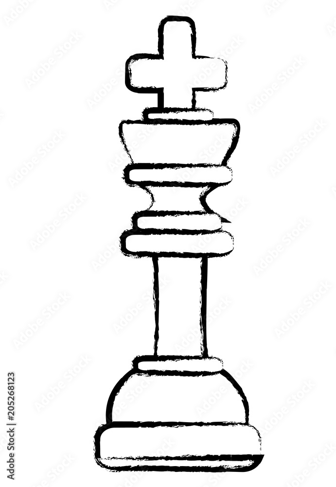 king chess piece over white background. vector illustration king chess piece over white background. vector illustration