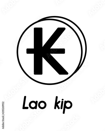 coin with lao kip sign