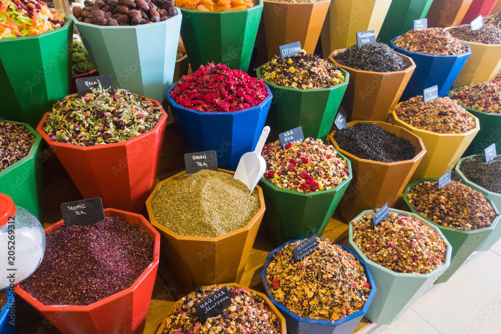 Spices on the market in Turkey