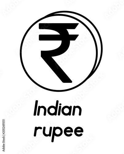 coin with indian rupee sign