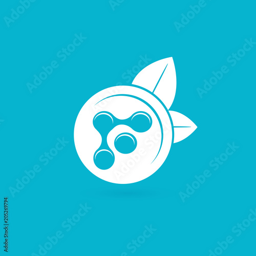 Illustration of business logotype molecular gastronomy.