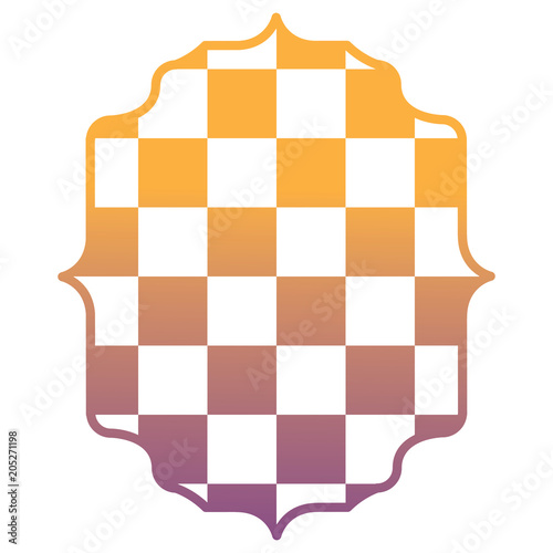 with chessboard pattern over white background, vector illustration