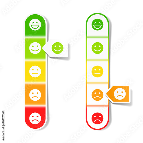 Feedback concept with different emoticons