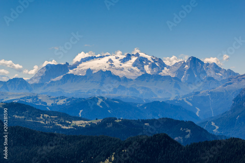 Panoramablick 16:9 auf Berggipfel in Südtriol vom Kronplatz, Plan de Corones. © Gunar