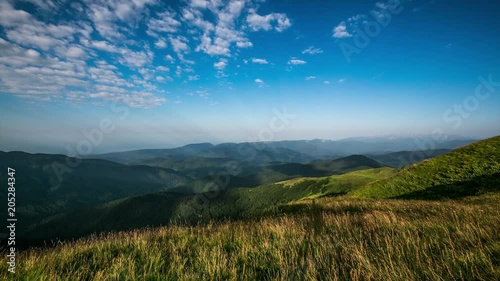 Idyllic scenery of alpine region nature timelapse