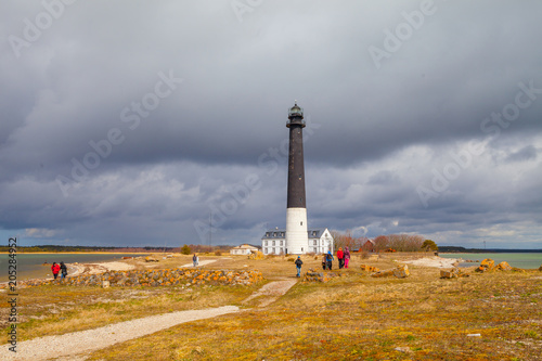 Lighthouse Sorve is the most recognizable sight on Saaremaa island in Estonia photo