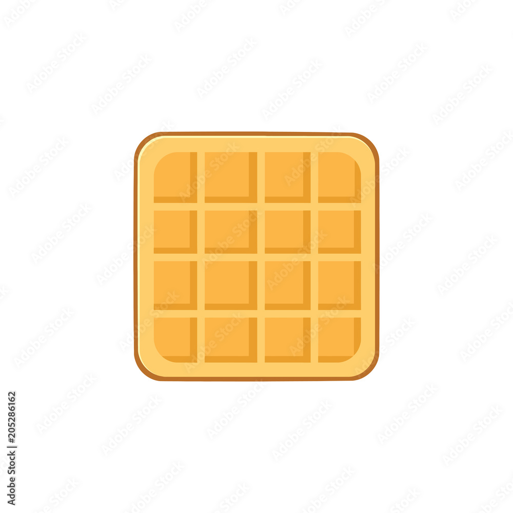 Square Waffle Cartoon Drawing Design Illustration Isolated On White Background Stock Vector Adobe Stock