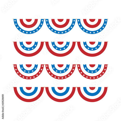Different flags bunting for Independence Day