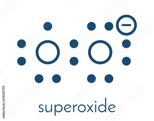 Superoxide free radical. Skeletal formula.