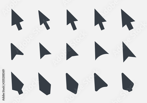mouse cursor icons set, arrow poiner sign