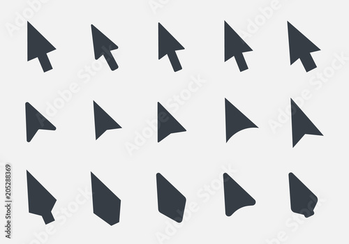 mouse cursor icons set, arrow poiner sign photo