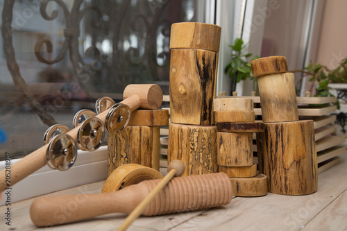 A set of montessori musical instruments