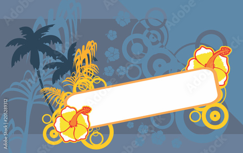 hibiscus tropical hawaii copyspace background in vectopr format very easy to edit 
