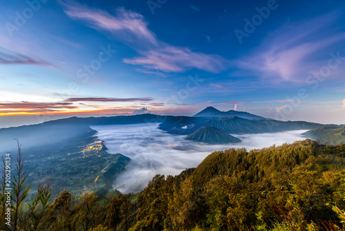 Mist at the Bromo volcano, Indonesia photo