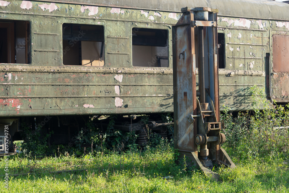 Destroyed railway depot in Abkhazia. Destroyed railway depot in Abkhazia.