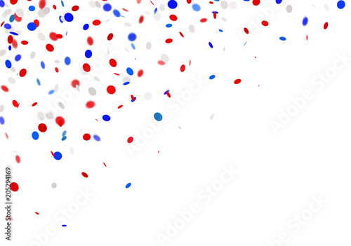 Konfetti Trikolore National Farben weiß, blau, rot 