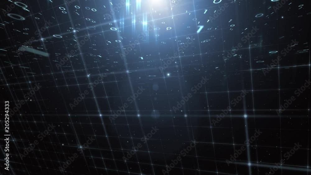 Computer data cyberspace network net with binary numbers motion background. Computer data cyberspace network net with binary numbers motion background.