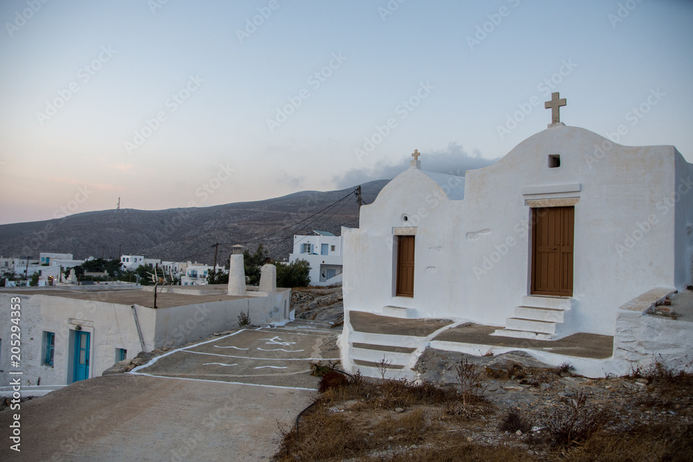 A small chapel at the top of the mountain in Amorgos