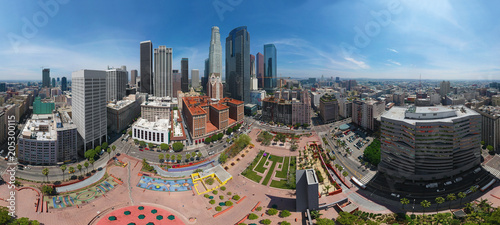 LOS ANGELES DOWNTOWN - 360 DEGREES PANORAMA - DRONE SHOT