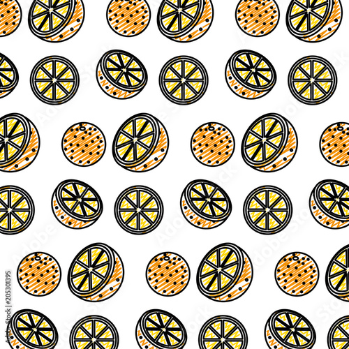 doodle delicious orange organic fruit background