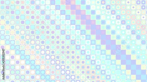 Abstract geometric background. Transform from small squares to dots. Mosaic pattern. Seamless looping footage. photo