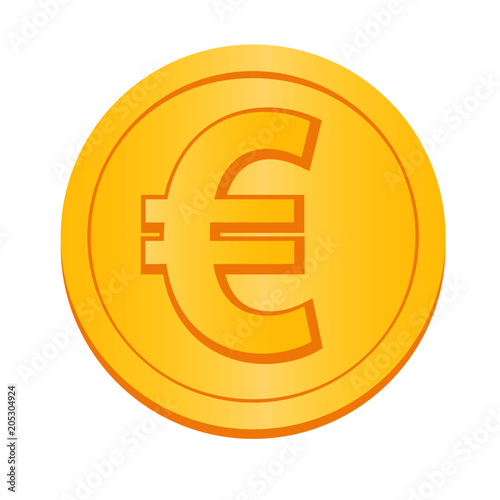 ユーロ通貨記号のコインのイラスト