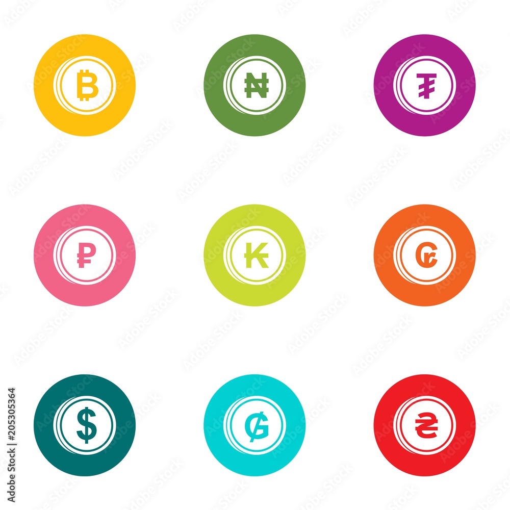 Loot icons set. Flat set of 9 loot vector icons for web isolated on white background Loot icons set. Flat set of 9 loot vector icons for web isolated on white background