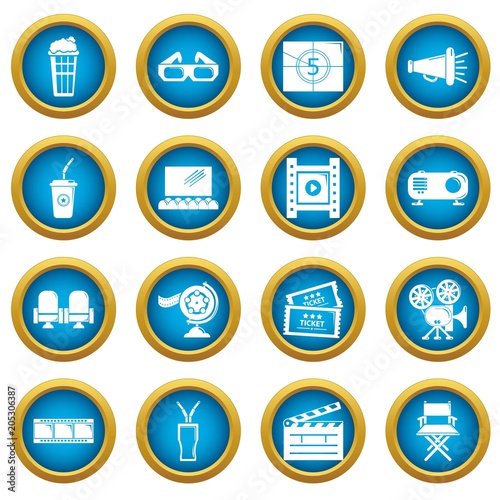Cinema icons set symbols. Simple illustration of 16 cinema symbols vector icons for web Free Download Cinema icons set symbols. Simple illustration of 16 cinema symbols vector icons for web - GFXLoad