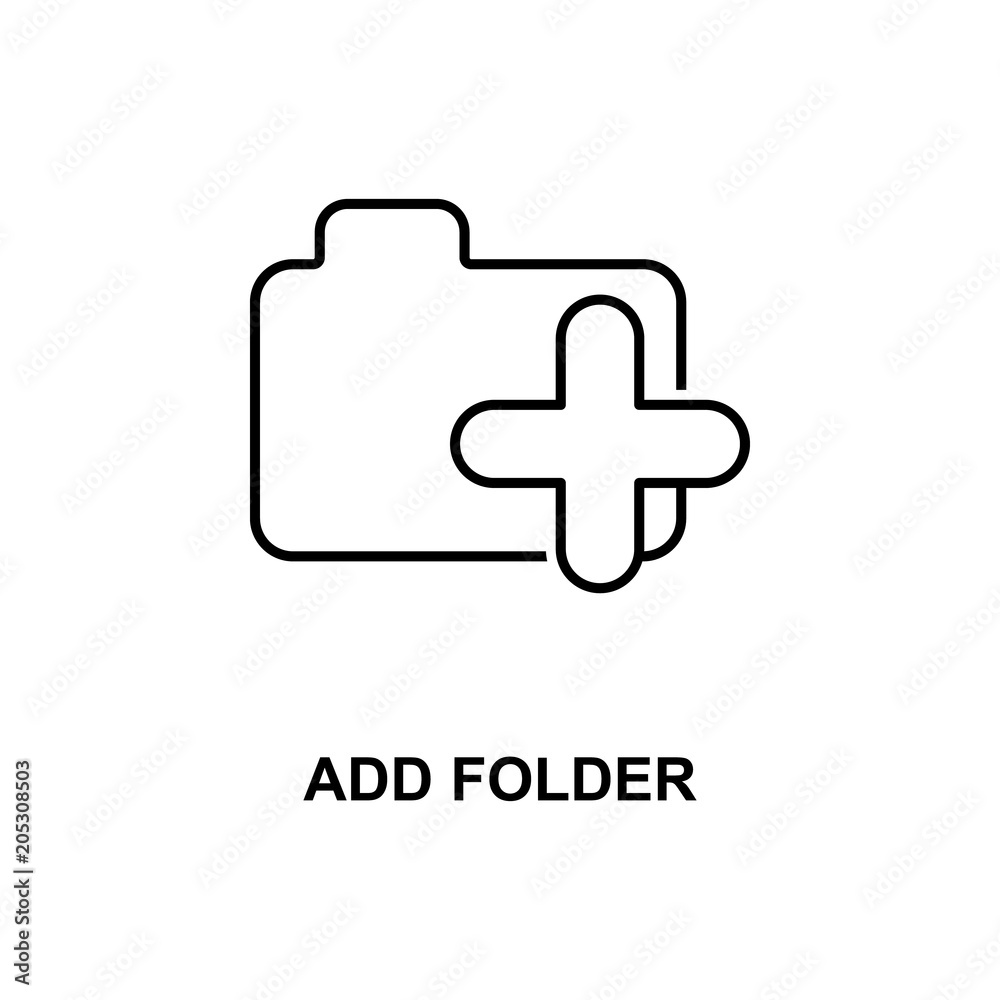 add folder icon. Element of simple web icon with name for mobile concept and web apps. Thin line add folder icon can be used for web and mobile add folder icon. Element of simple web icon with name for mobile concept and web apps. Thin line add folder icon can be used for web and mobile