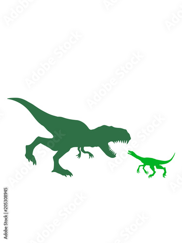 kampf raptor silhouette schwarz umriss t-rex fleischfresser böse brüllen tyranosaurus rex gefährlich fressen dino dinosaurier saurier clipart comic cartoon design © Style-o-Mat-Design