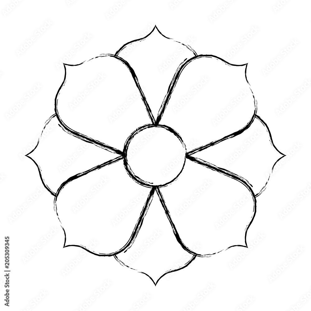Fototapeta premium beautiful flower decorative icon vector illustration design