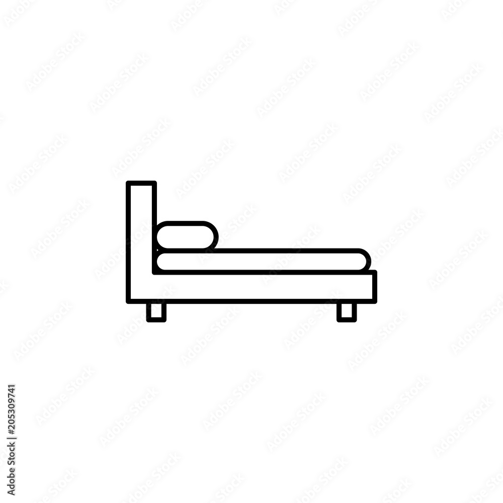 bed icon. Element of simple travel icon for mobile concept and web apps. Thin line bed icon can be used for web and mobile bed icon. Element of simple travel icon for mobile concept and web apps. Thin line bed icon can be used for web and mobile